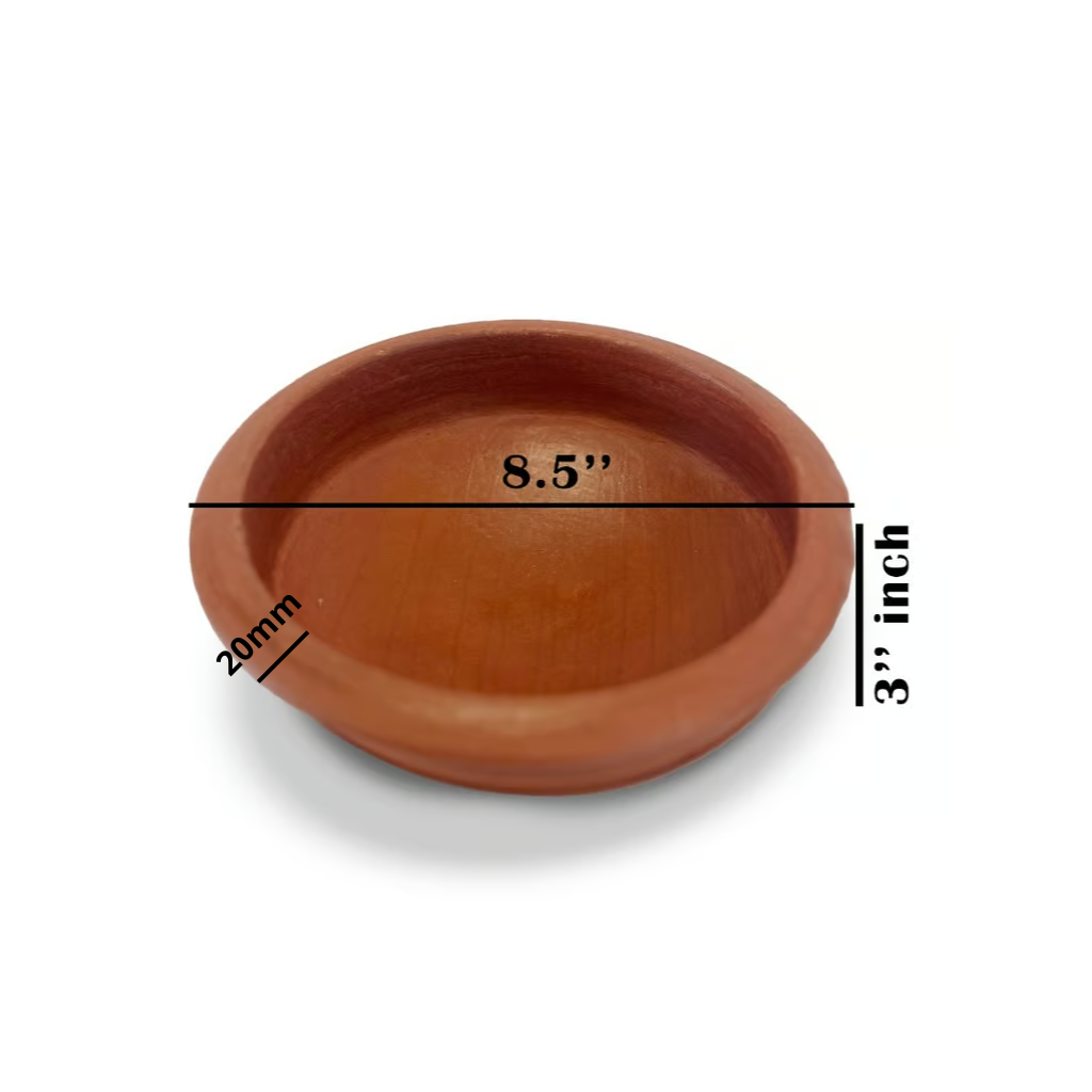 9" Filler slab mud/clay pots | With Rim