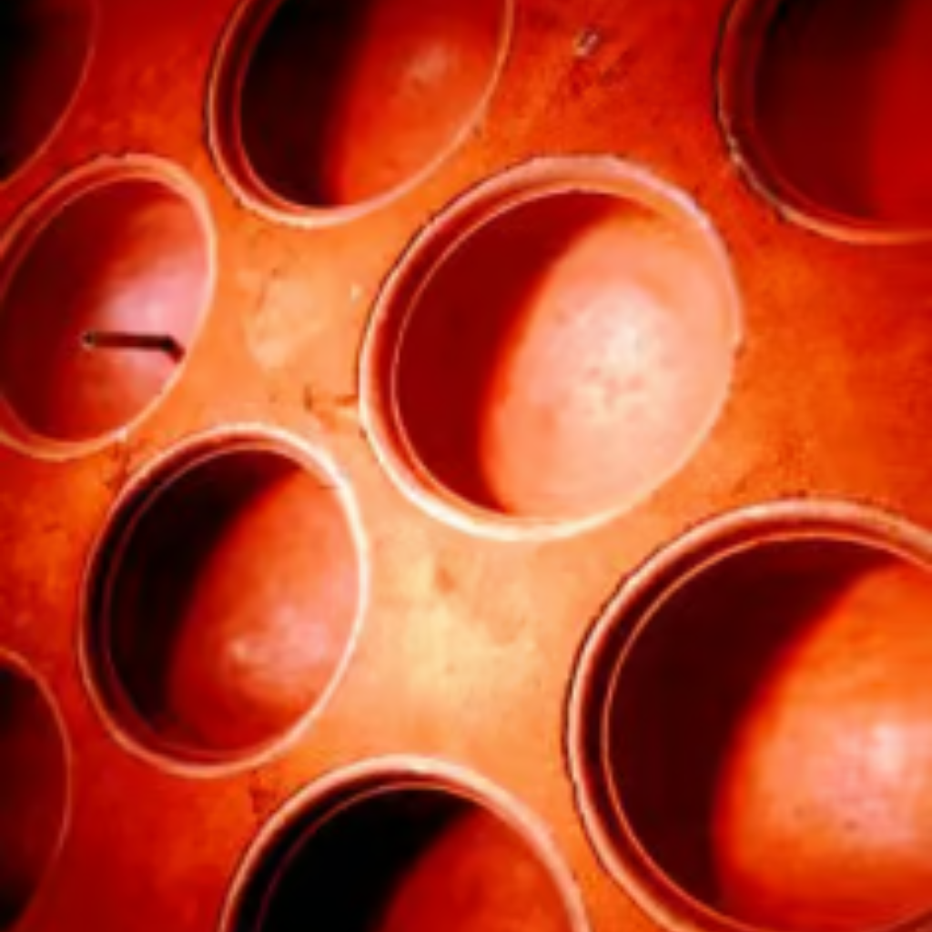 9.5" Filler slab mud/clay pots | With Rim