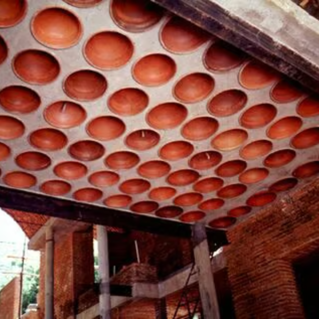 9.5" Filler slab mud/clay pots | With Rim