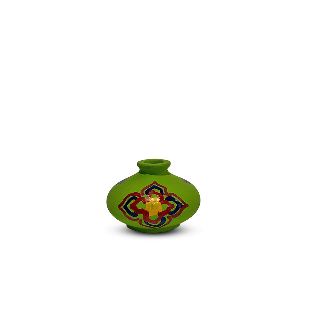 Hand-Painted Earthen Terracotta Vase - Vases / Decorative for Home Miniature Terracotta Pots