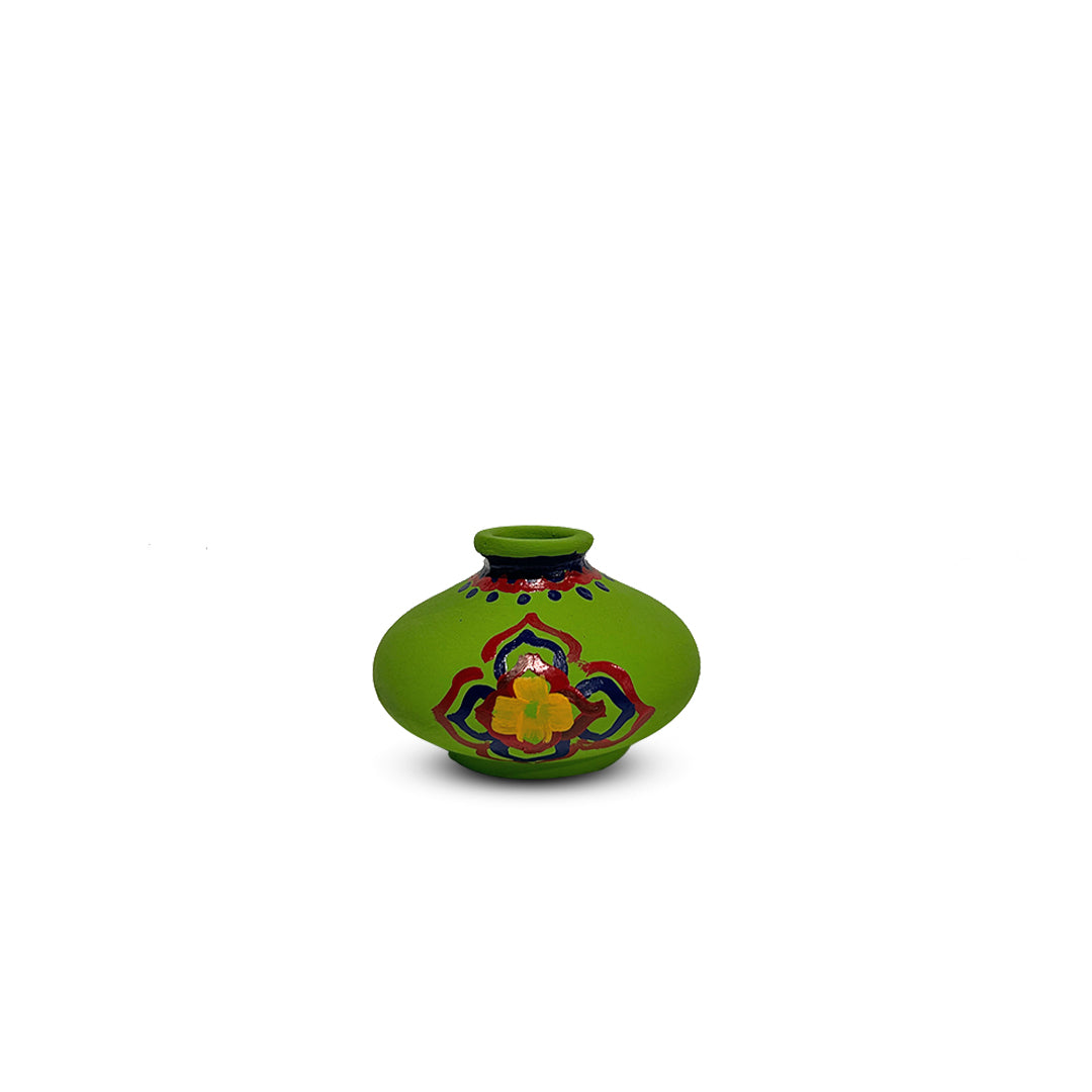 Hand-Painted Earthen Terracotta Vase - Vases / Decorative for Home Miniature Terracotta Pots