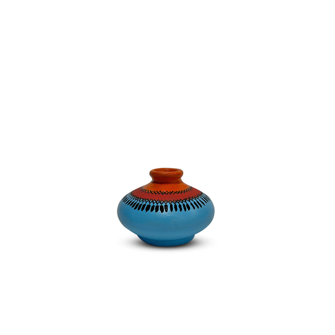 Hand-Painted Earthen Terracotta Vase - Vases / Decorative for Home Miniature Terracotta Pots