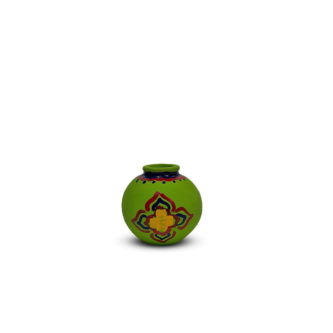 Hand-Painted Earthen Terracotta Vase - Vases / Decorative for Home Miniature Terracotta Pots