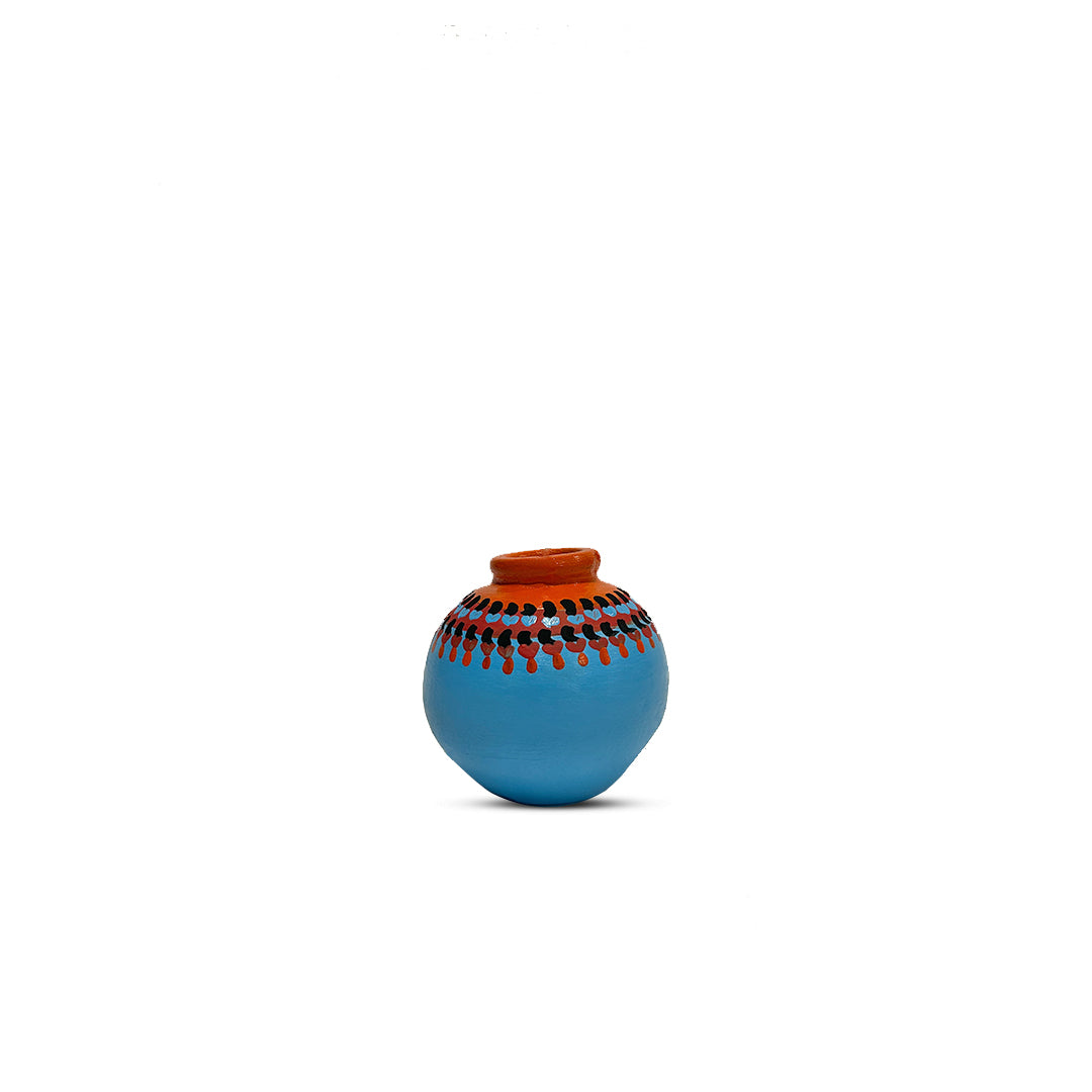 Hand-Painted Earthen Terracotta Vase - Vases / Decorative for Home Miniature Terracotta Pots