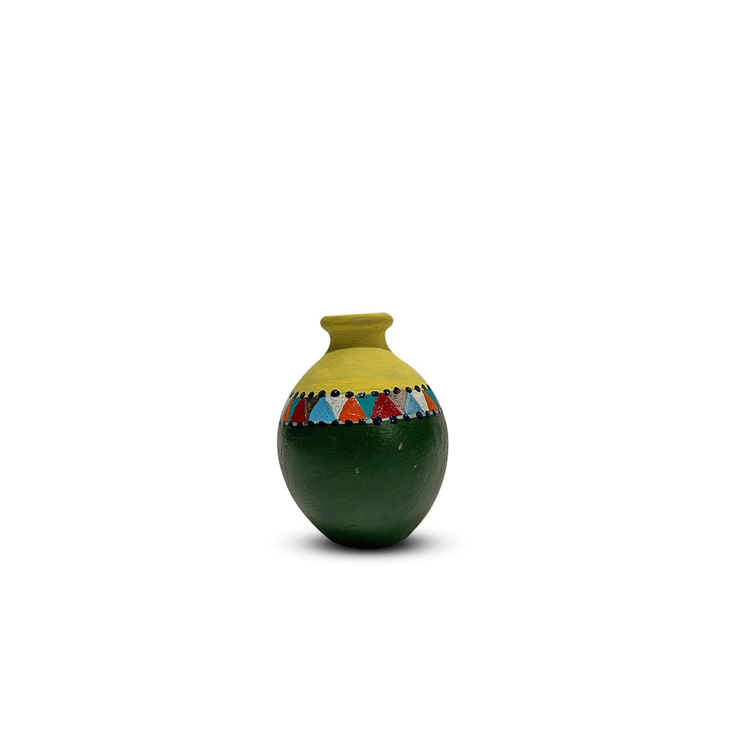 Hand-Painted Earthen Terracotta Vase - Vases / Decorative for Home Miniature Terracotta Pots
