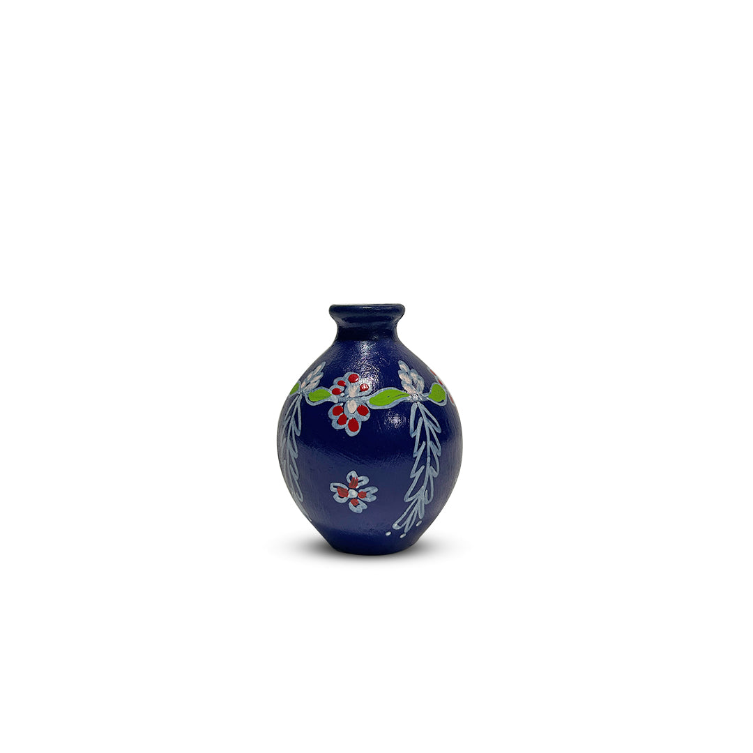 Hand-Painted Earthen Terracotta Vase - Vases / Decorative for Home Miniature Terracotta Pots