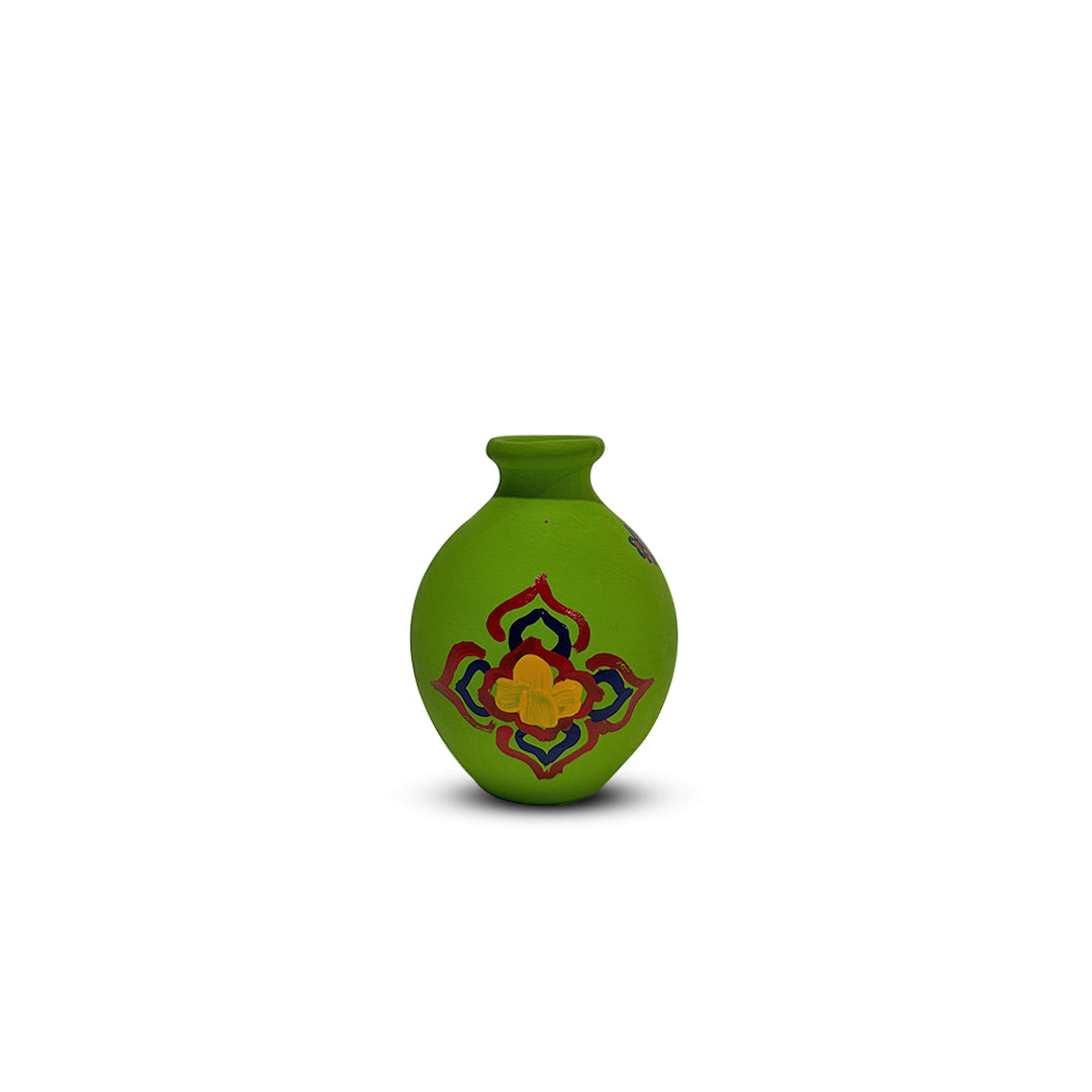 Hand-Painted Earthen Terracotta Vase - Vases / Decorative for Home Miniature Terracotta Pots
