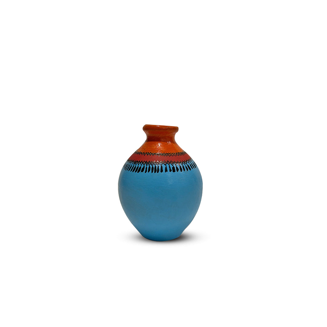 Hand-Painted Earthen Terracotta Vase - Vases / Decorative for Home Miniature Terracotta Pots