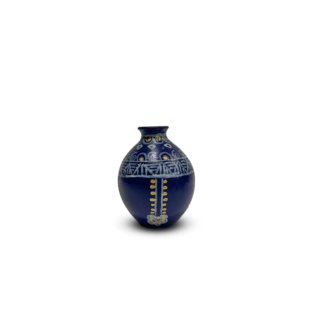 Hand-Painted Earthen Terracotta Vase - Vases / Decorative for Home Miniature Terracotta Pots