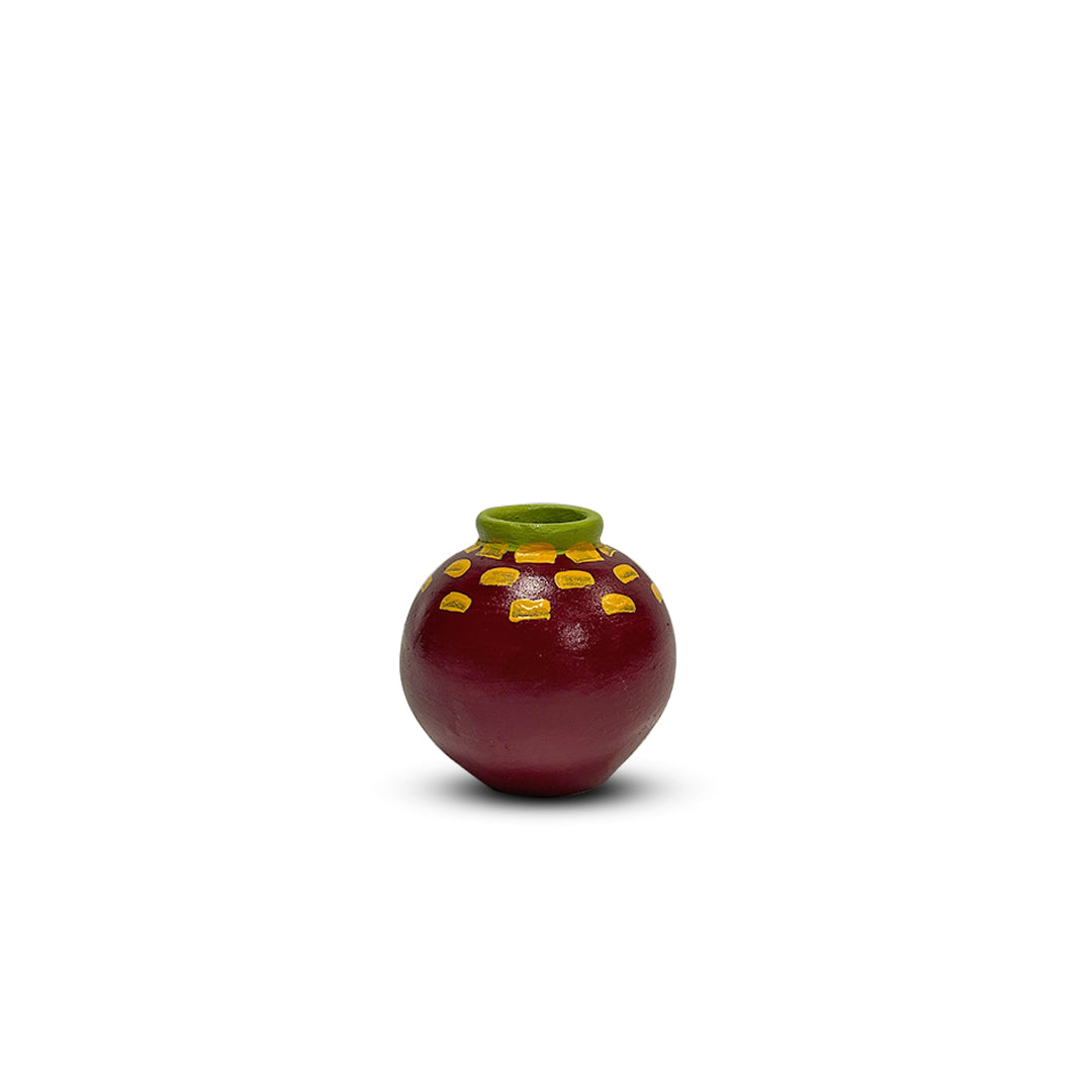 Hand-Painted Earthen Terracotta Vase - Vases / Decorative for Home Miniature Terracotta Pots