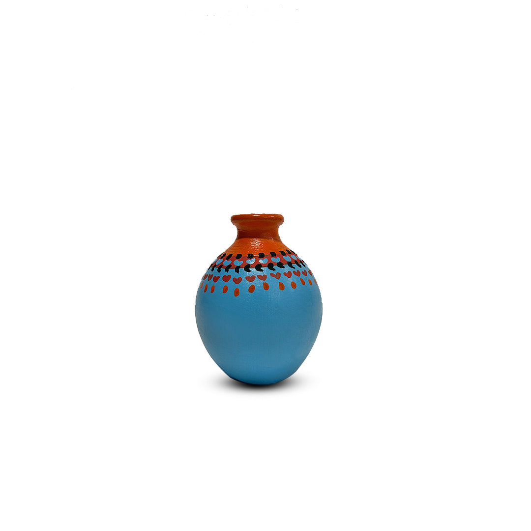 Hand-Painted Earthen Terracotta Vase - Vases / Decorative for Home Miniature Terracotta Pots