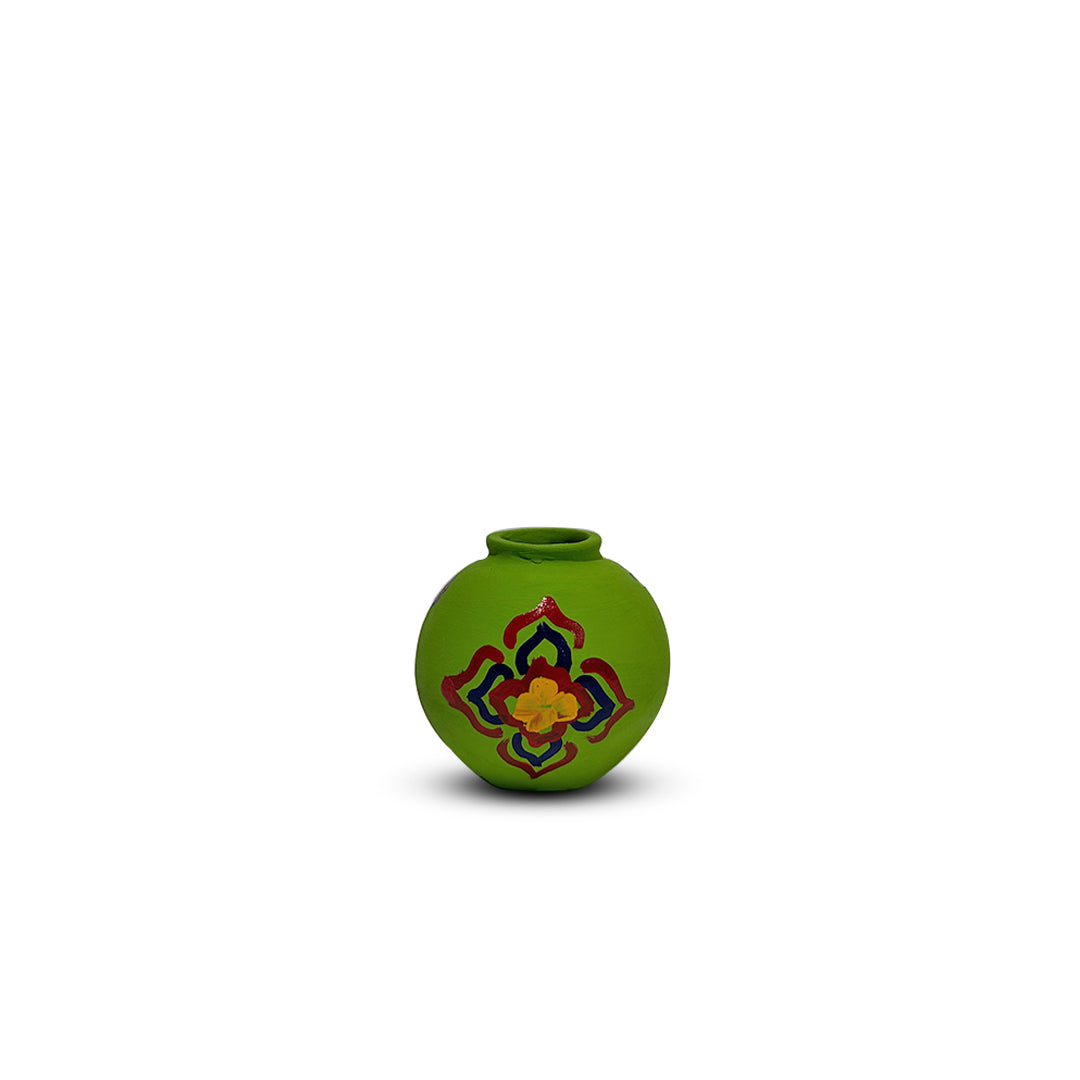 Hand-Painted Earthen Terracotta Vase - Vases / Decorative for Home Miniature Terracotta Pots