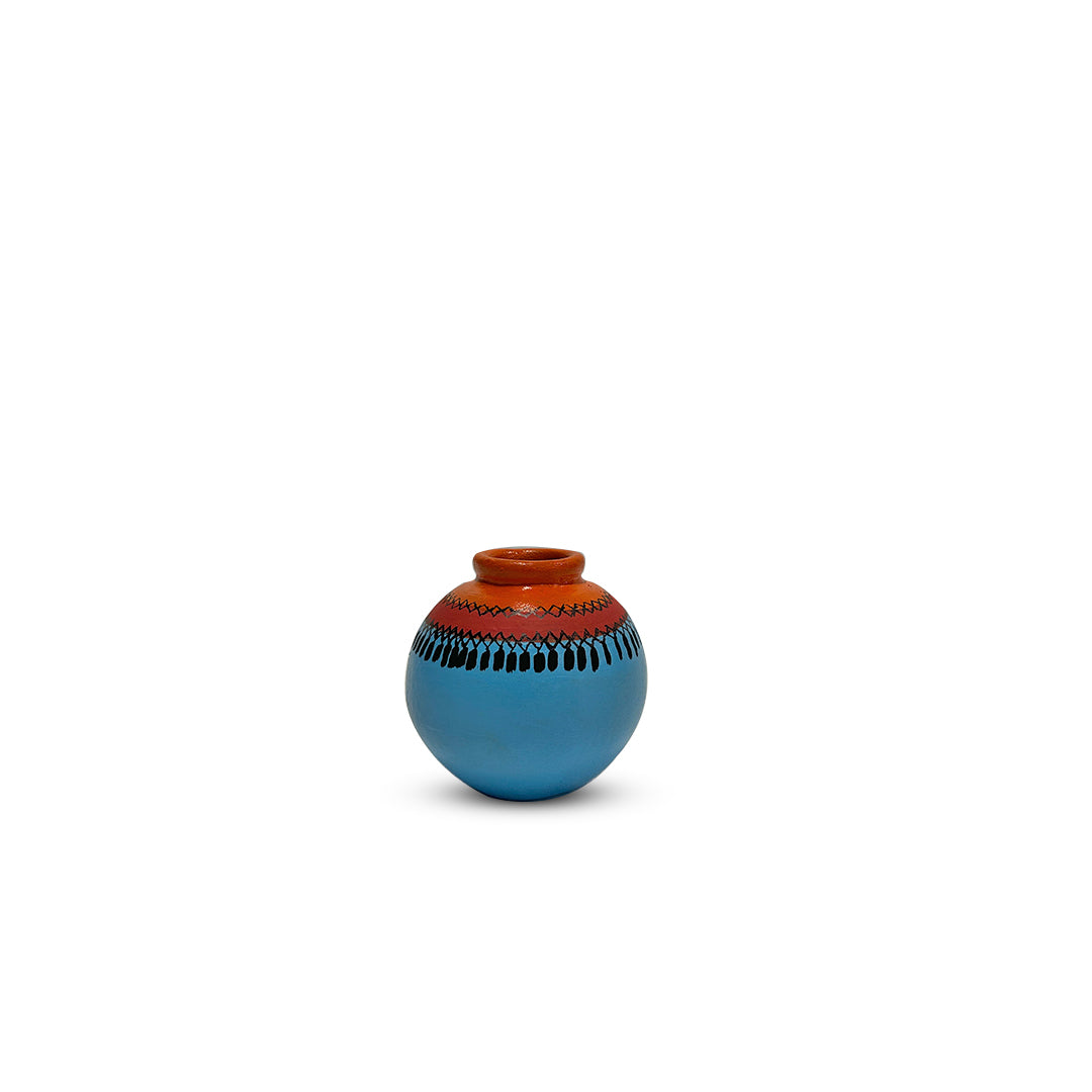 Hand-Painted Earthen Terracotta Vase - Vases / Decorative for Home Miniature Terracotta Pots