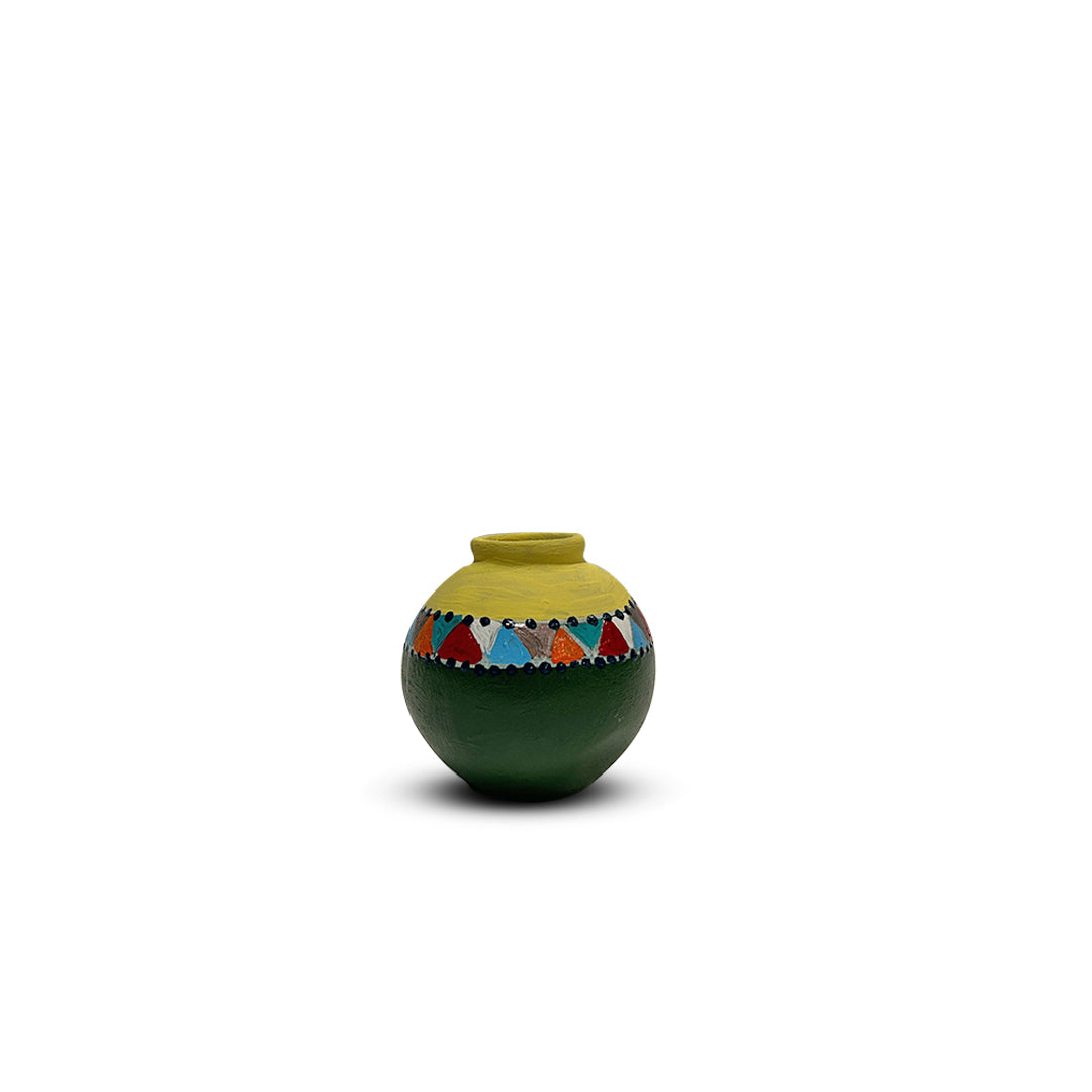 Hand-Painted Earthen Terracotta Vase - Vases / Decorative for Home Miniature Terracotta Pots