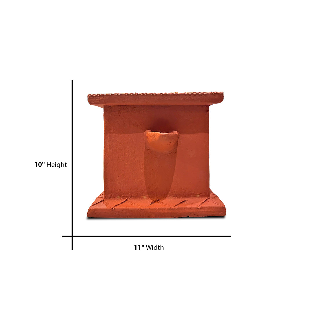 Thulasi Vrindavan |Tulasi pot|Tulsi Vrindavan Hand Made With Terracotta (Wide Mouth)