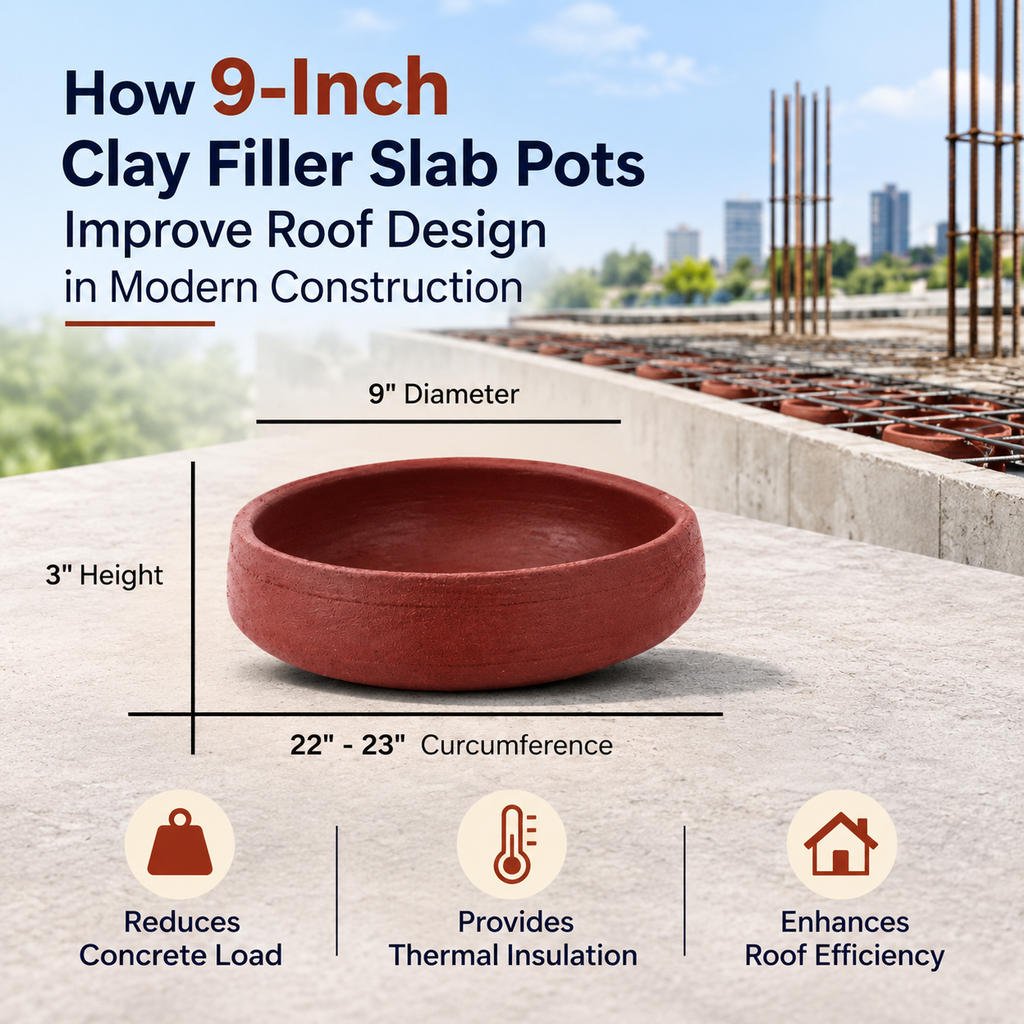 How 9-Inch Clay Filler Slab Pots Improve Roof Design in Modern Construction