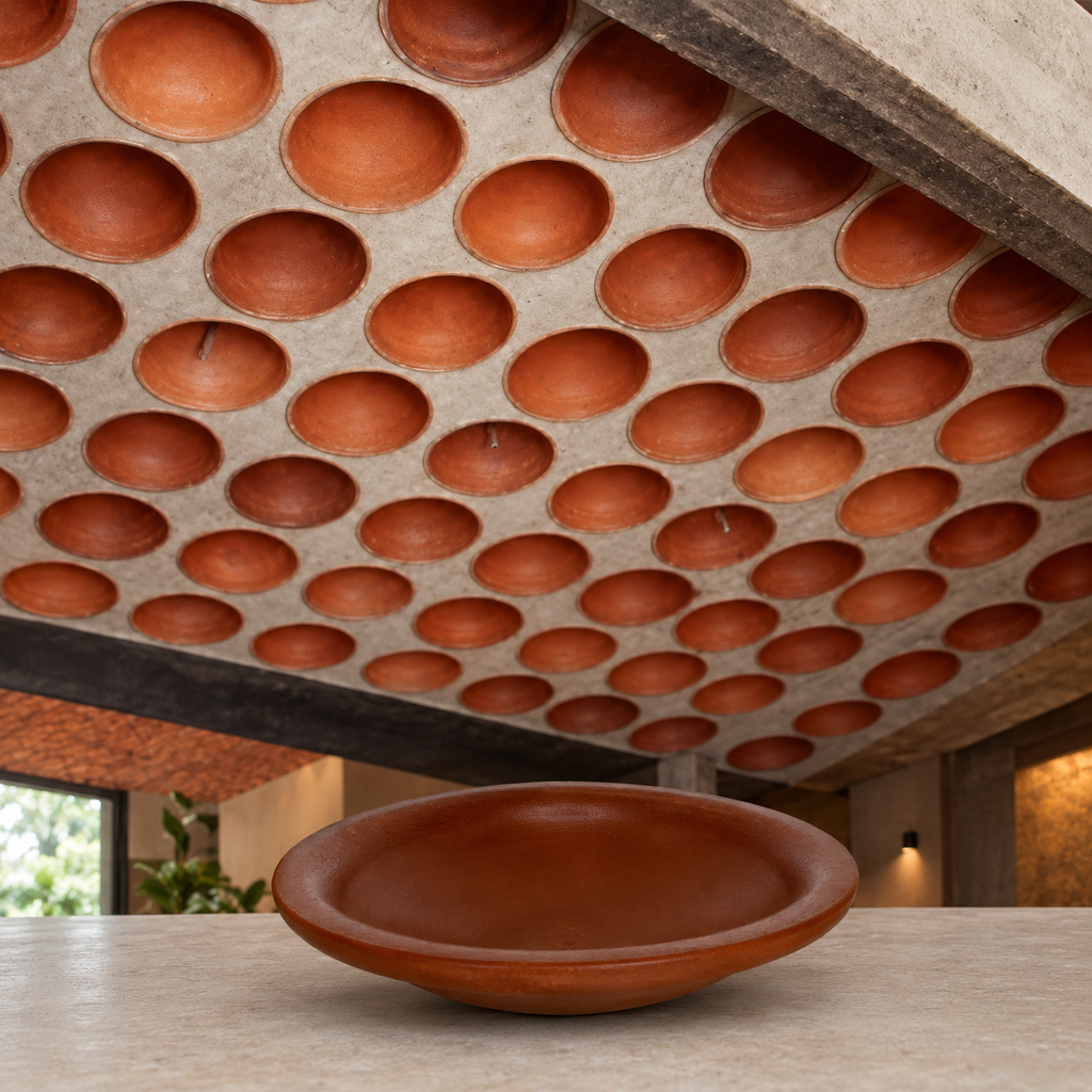 Clay Filler Pots: A Unique Exposed Ceiling Look