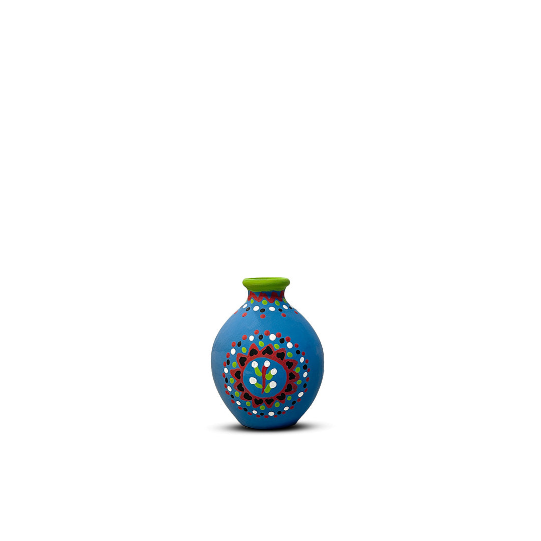 Hand-Painted Earthen Terracotta Vase - Vases / Decorative for Home Miniature Terracotta Pots