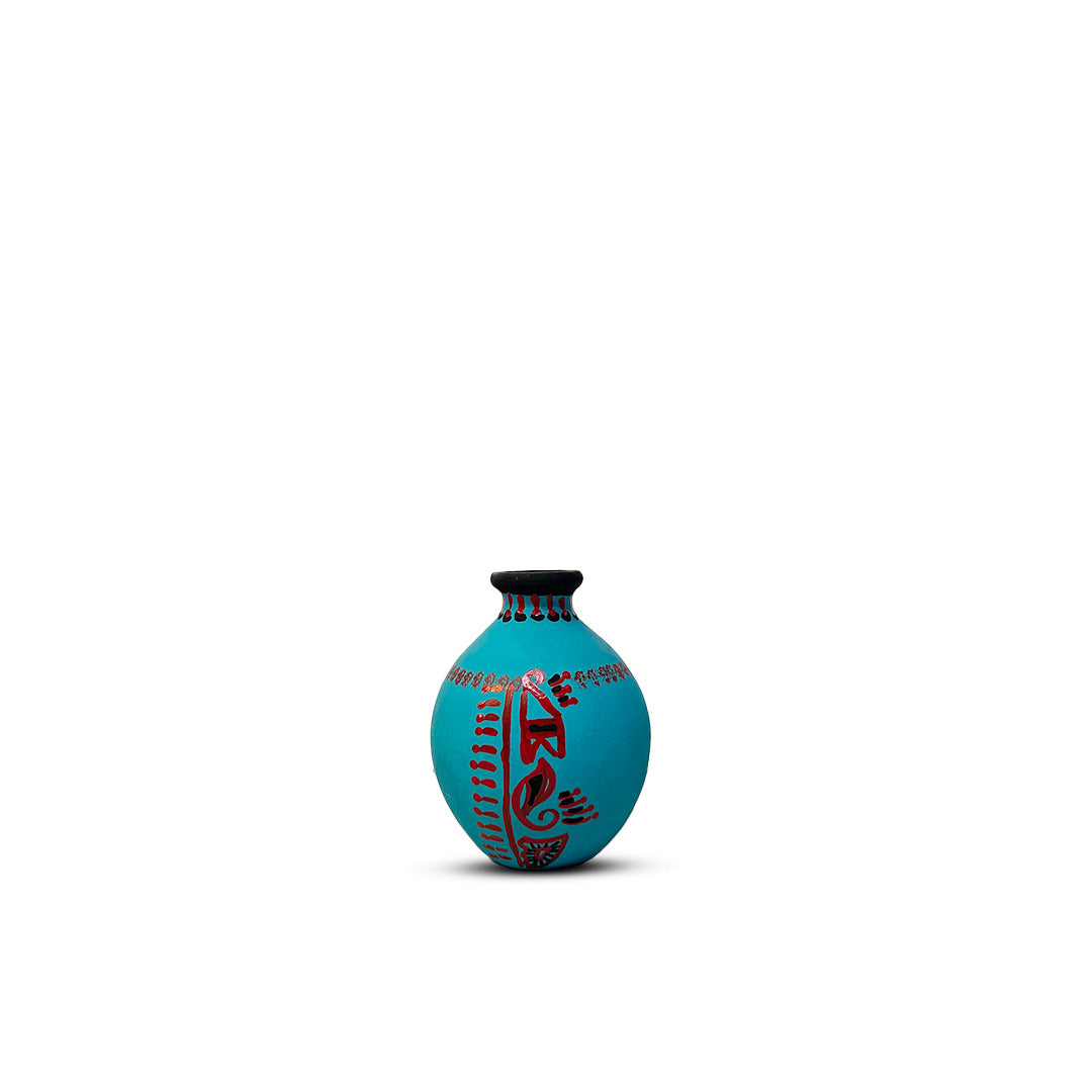 Hand-Painted Earthen Terracotta Vase - Vases / Decorative for Home Miniature Terracotta Pots