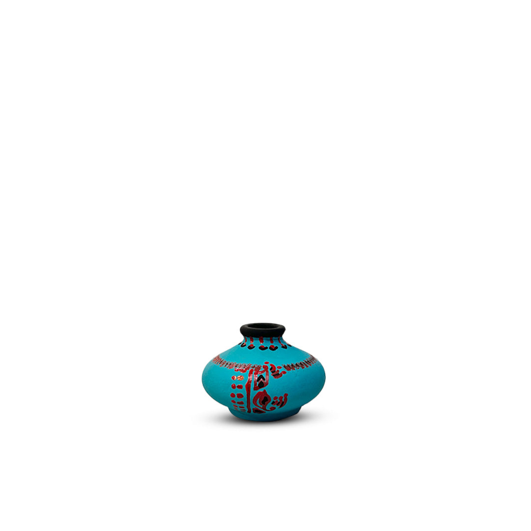 Hand-Painted Earthen Terracotta Vase - Vases / Decorative for Home Miniature Terracotta Pots