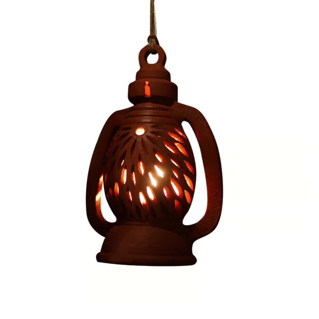 Hanging Terracotta Decorative Lamp | Clay Lamp