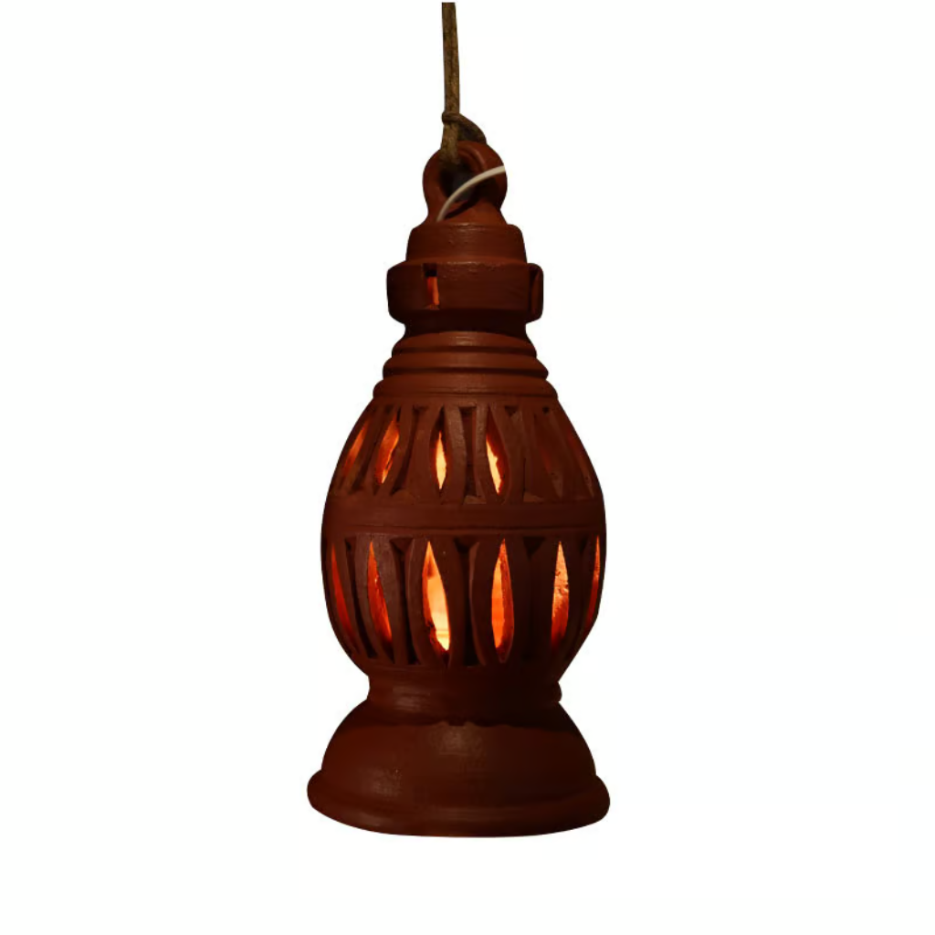 Hanging Terracotta Decorative Lamp | Clay Lamp