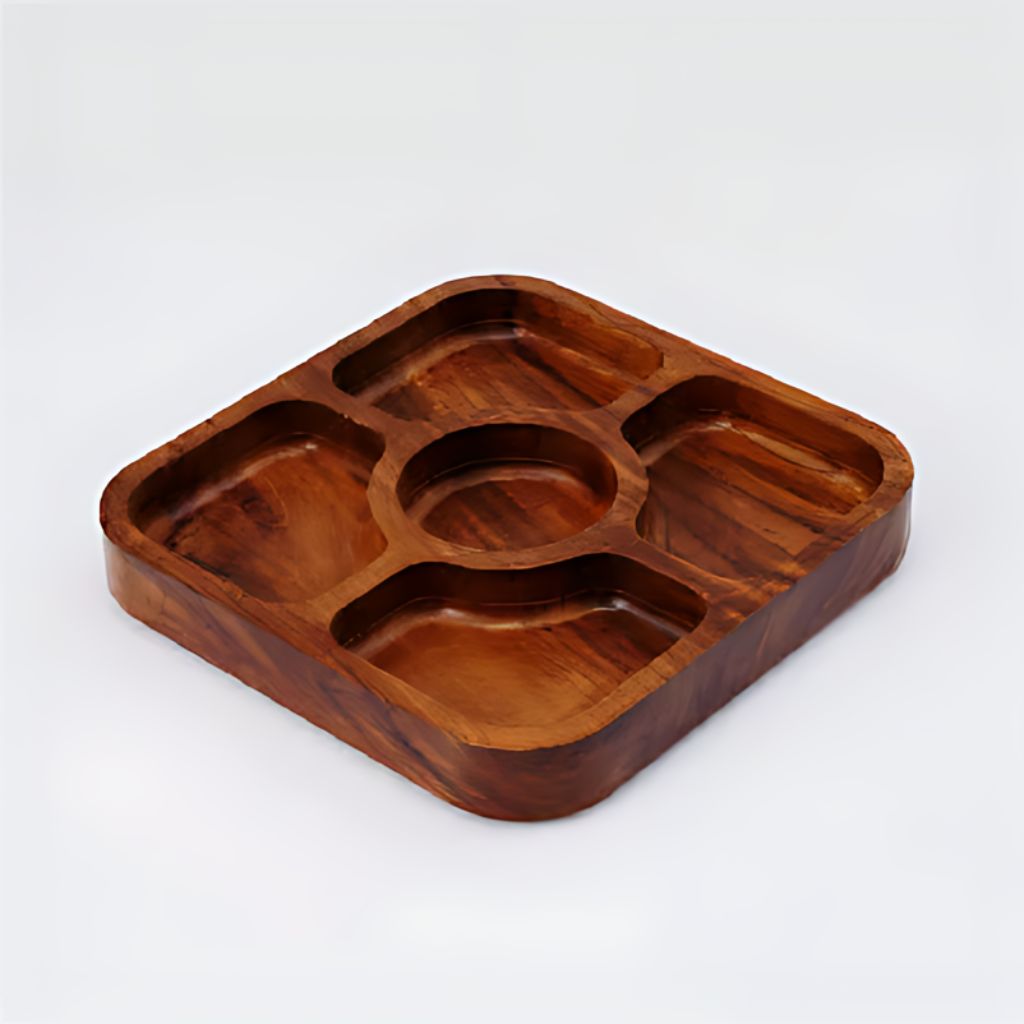 Wooden 3D cut Serving Tray