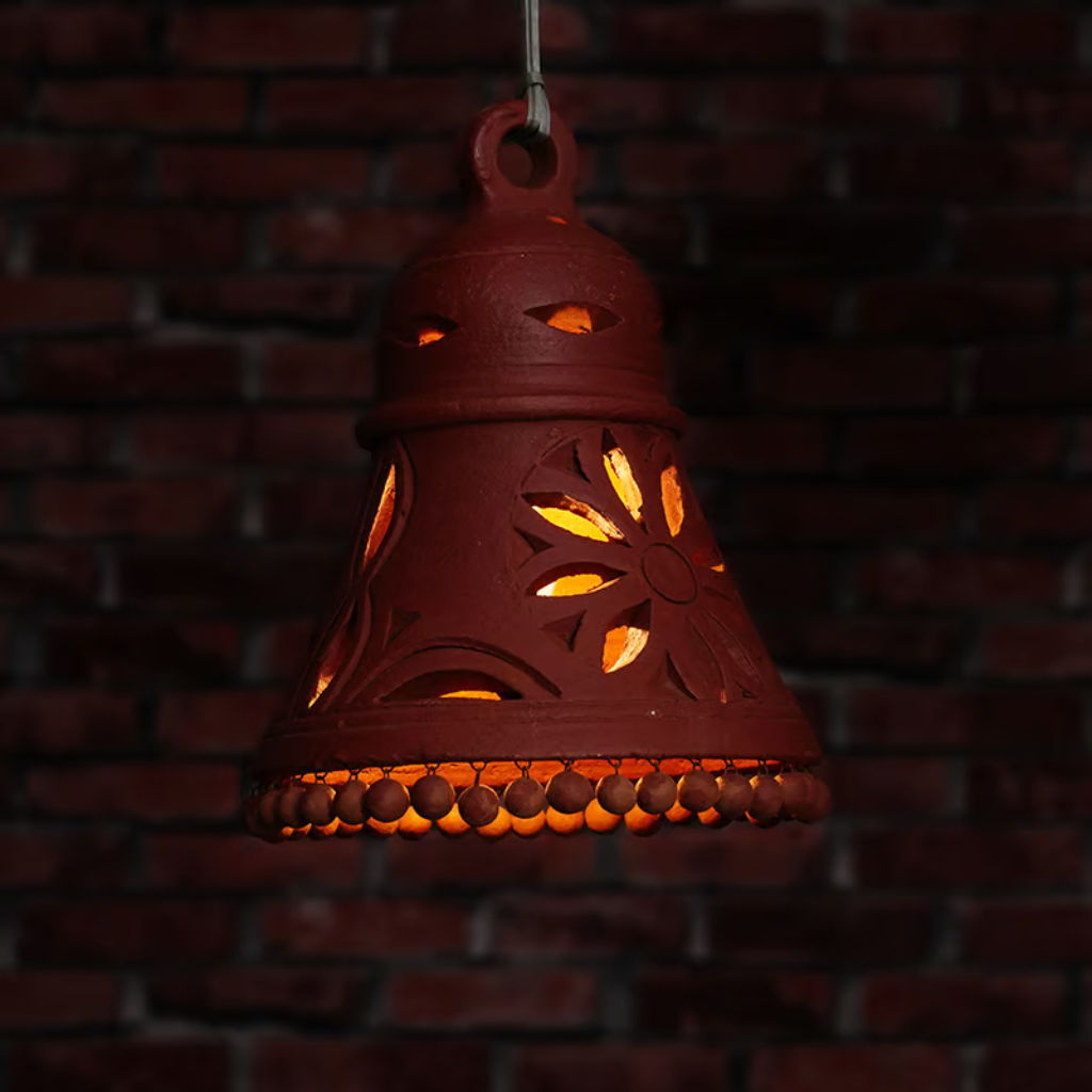 Decorative Clay Lamp