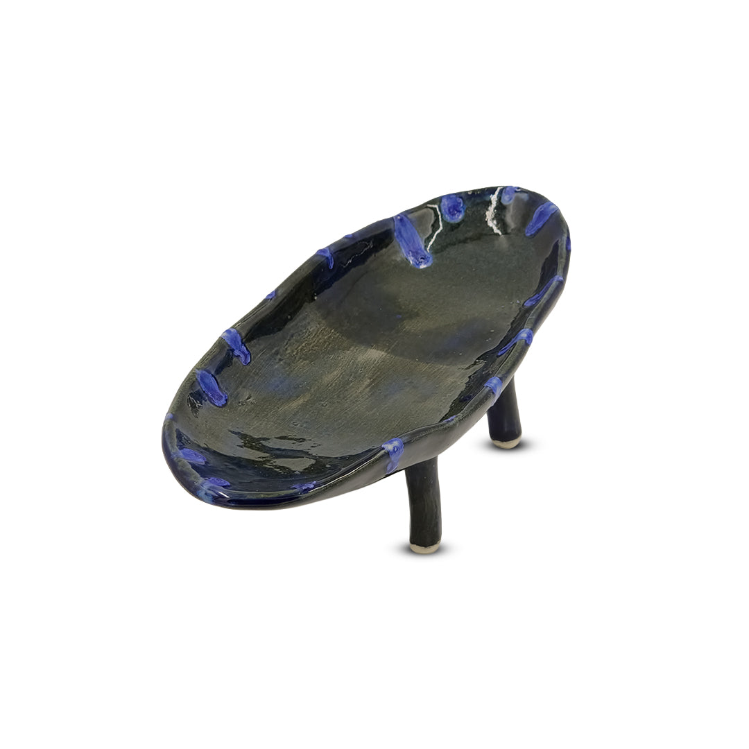 Artistic Quad-Leg Serving Tray/Ceramic Tray/Serving Tray
