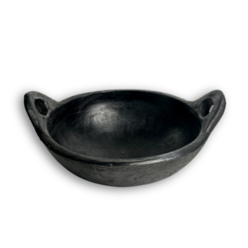 Black Frying Pan / Kadai / Clay Curry Pan - Black