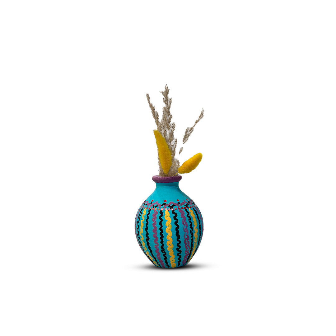 Hand-Painted Earthen Terracotta Vase - Vases / Decorative for Home Miniature Terracotta Pots