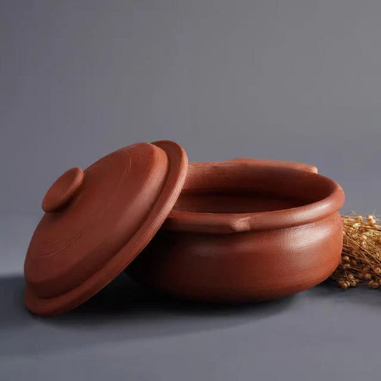 Designer Dal Curry Clay Earthen Pot With Lid