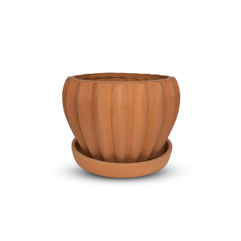 Gear Flower Pot with Plate