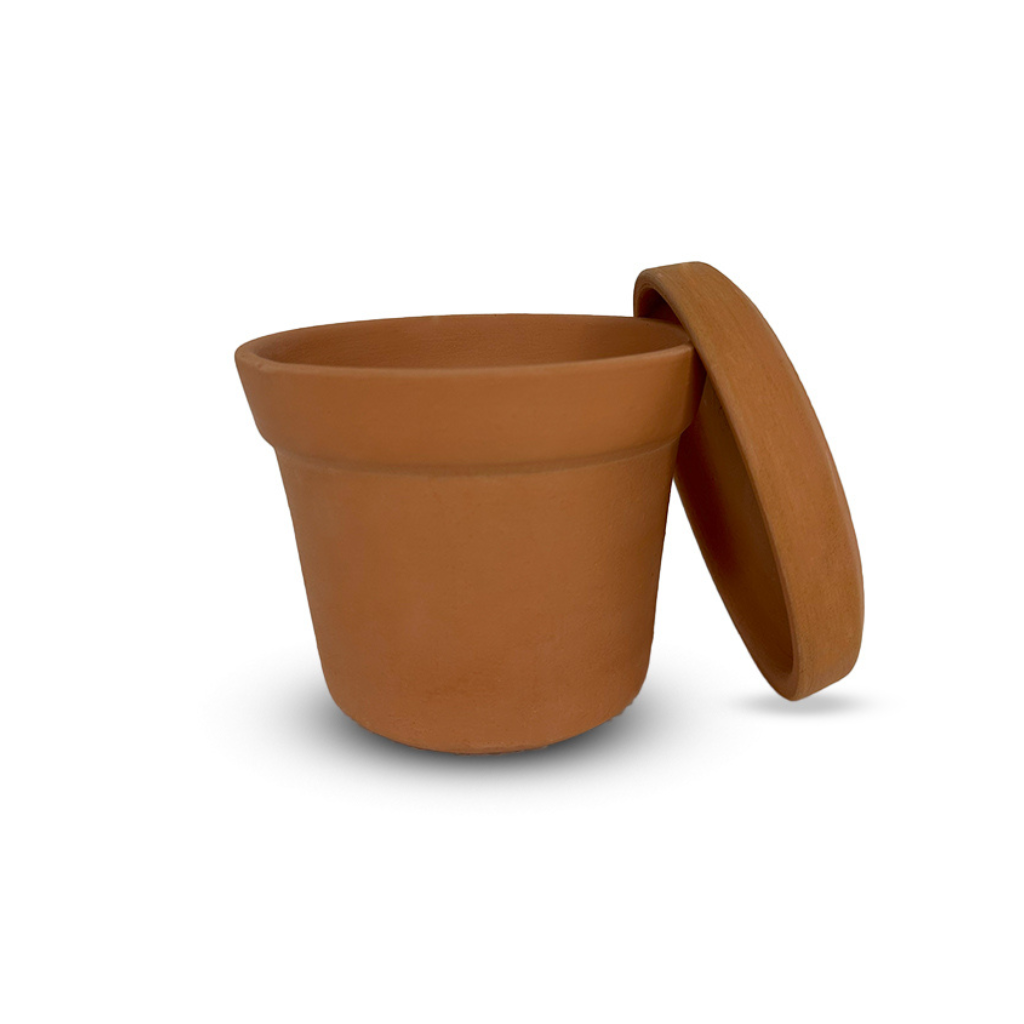 Cone Flower Pot with Plate