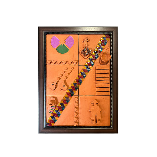 Terracotta Mosaic Folklore Panel