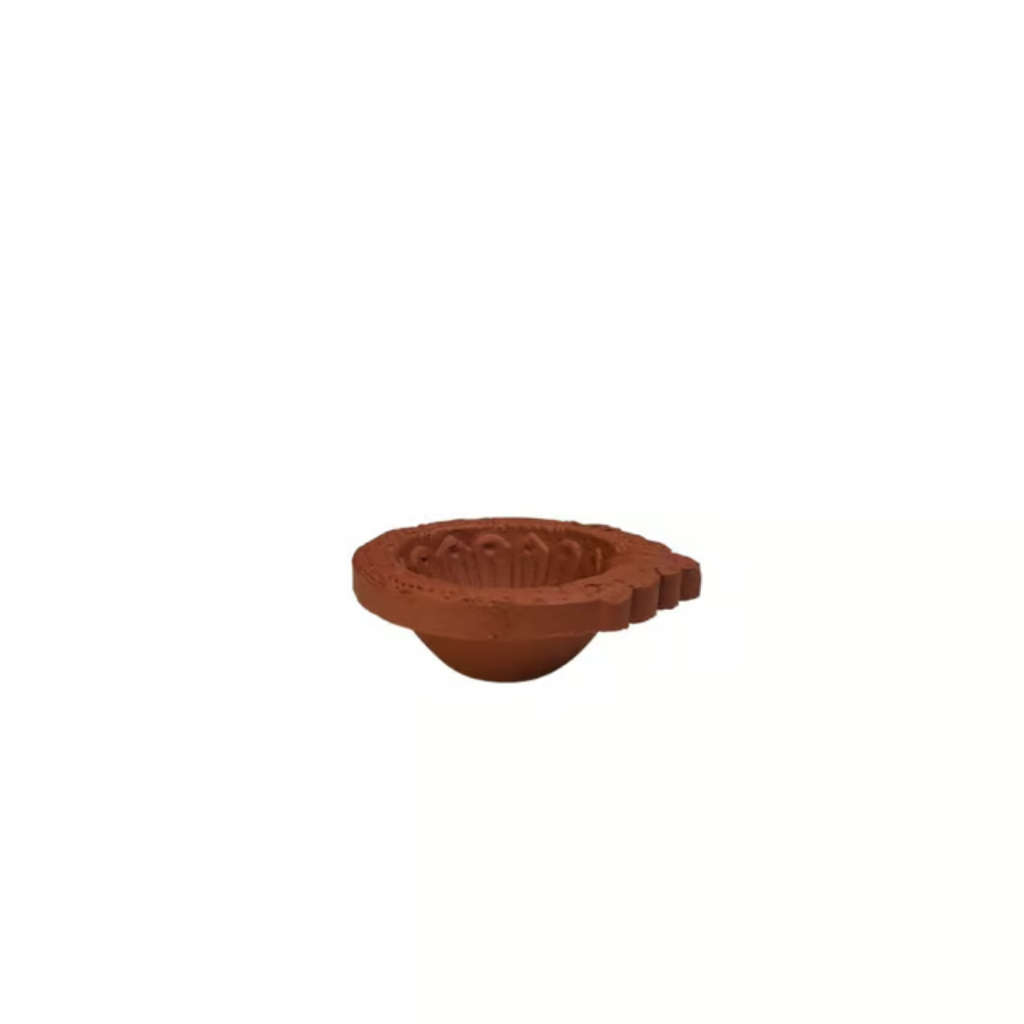 Clay/Mud designer Large round Diya