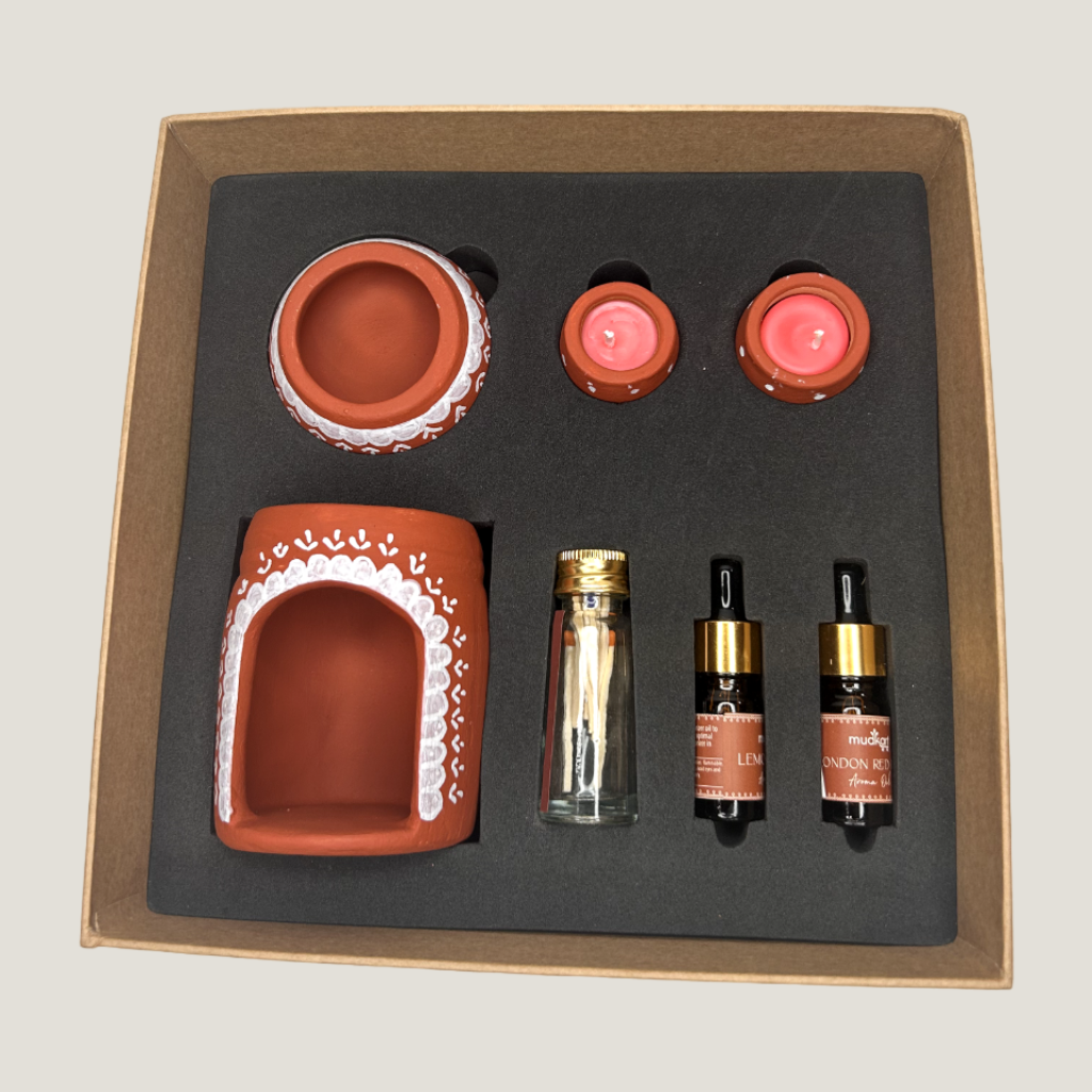 Tea light candle diffuser set - Gift Box