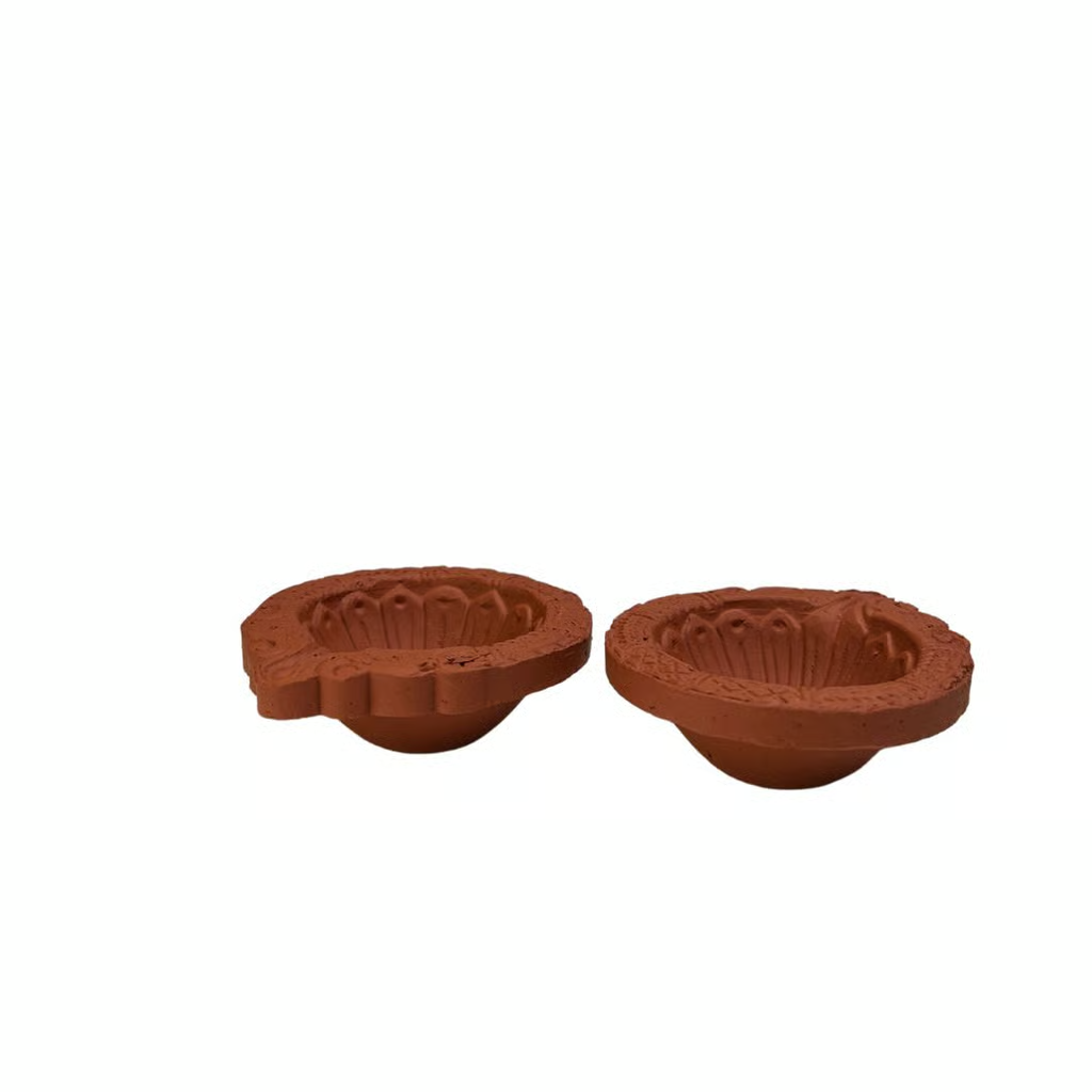 Clay/Mud designer Large round Diya