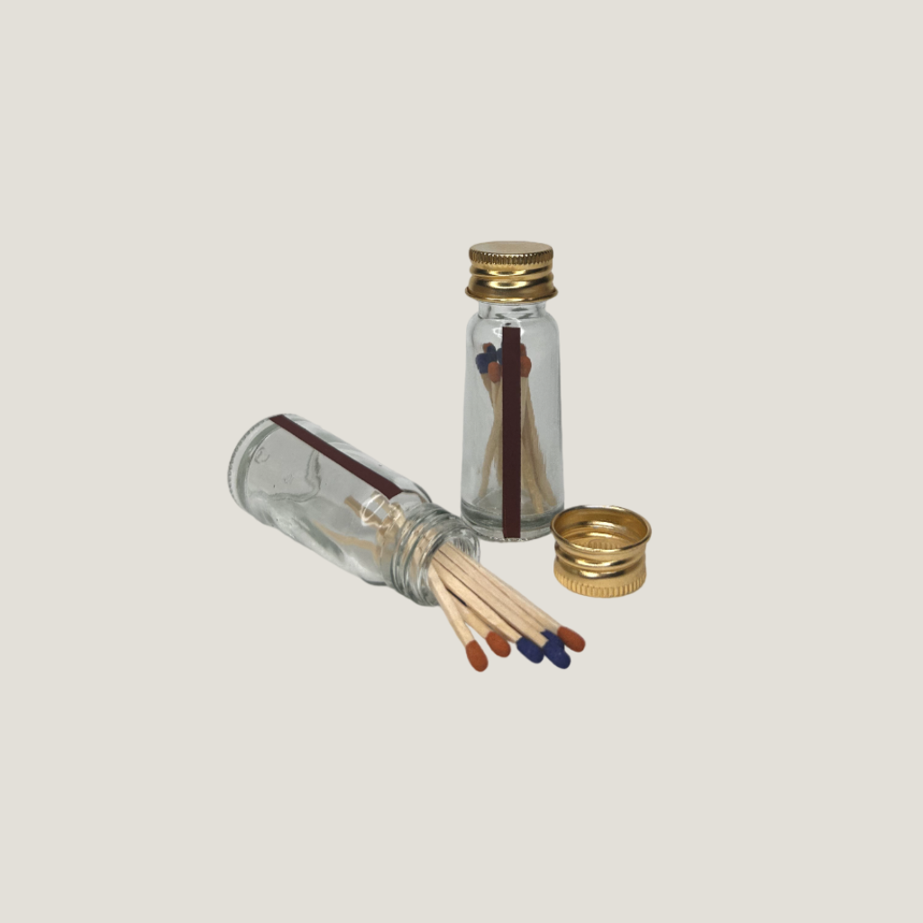 Modern Match Glass Bottle - Match Sticks