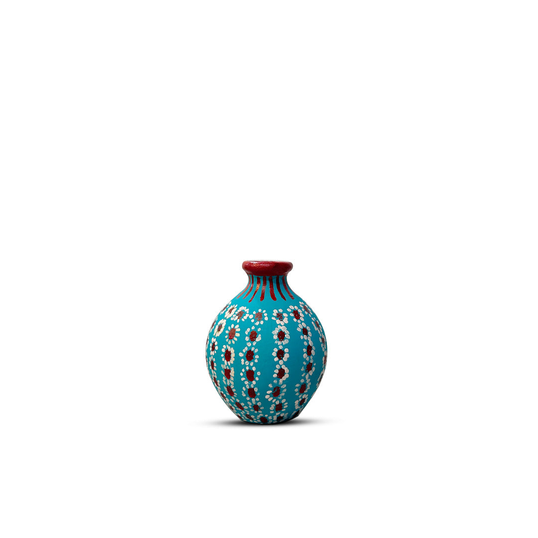 Hand-Painted Earthen Terracotta Vase - Vases / Decorative for Home Miniature Terracotta Pots