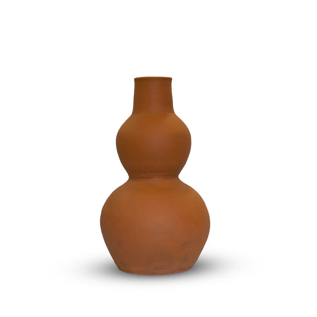 Double Curve Terracotta Decorative Vase - Flower Vase