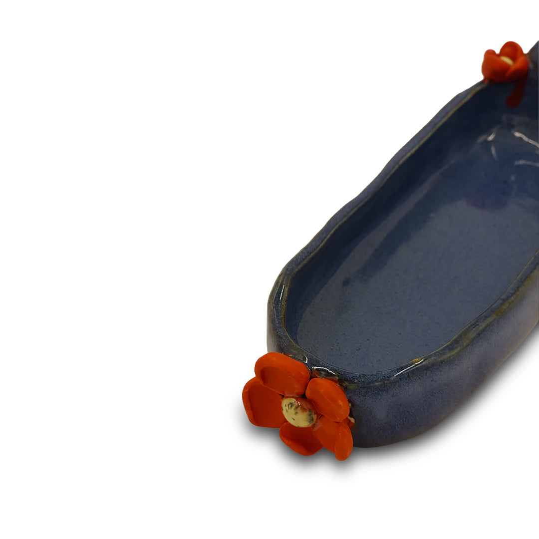 Blue Blossom Serving Tray/Ceramic Tray/Serving Tray