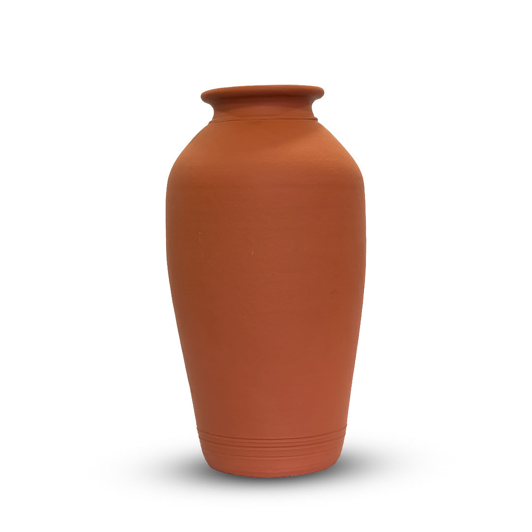 Classic Tall Terracotta Storage Jar - flower Vase