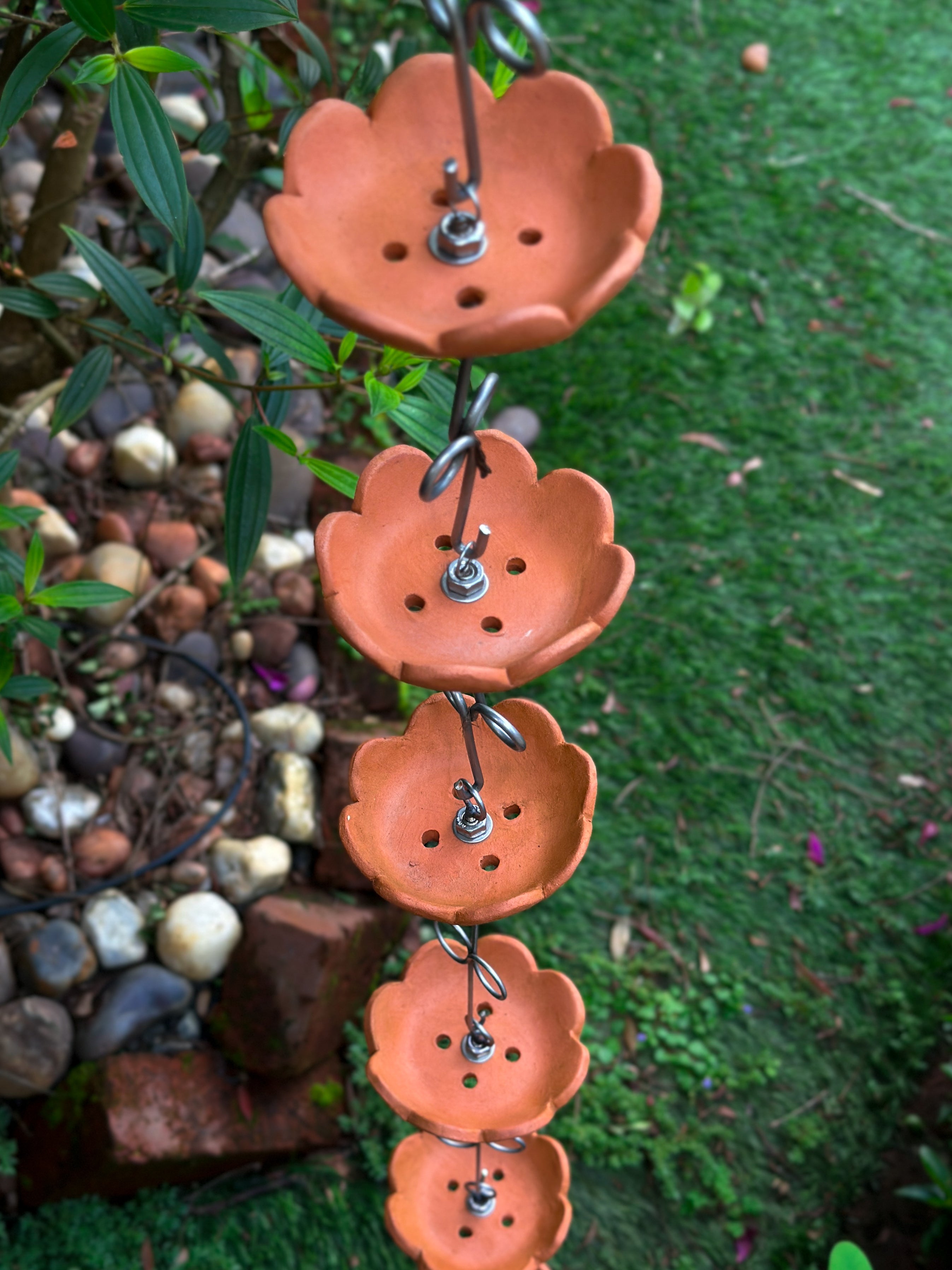 MazhaThooku – Terracotta Rainwater Chain