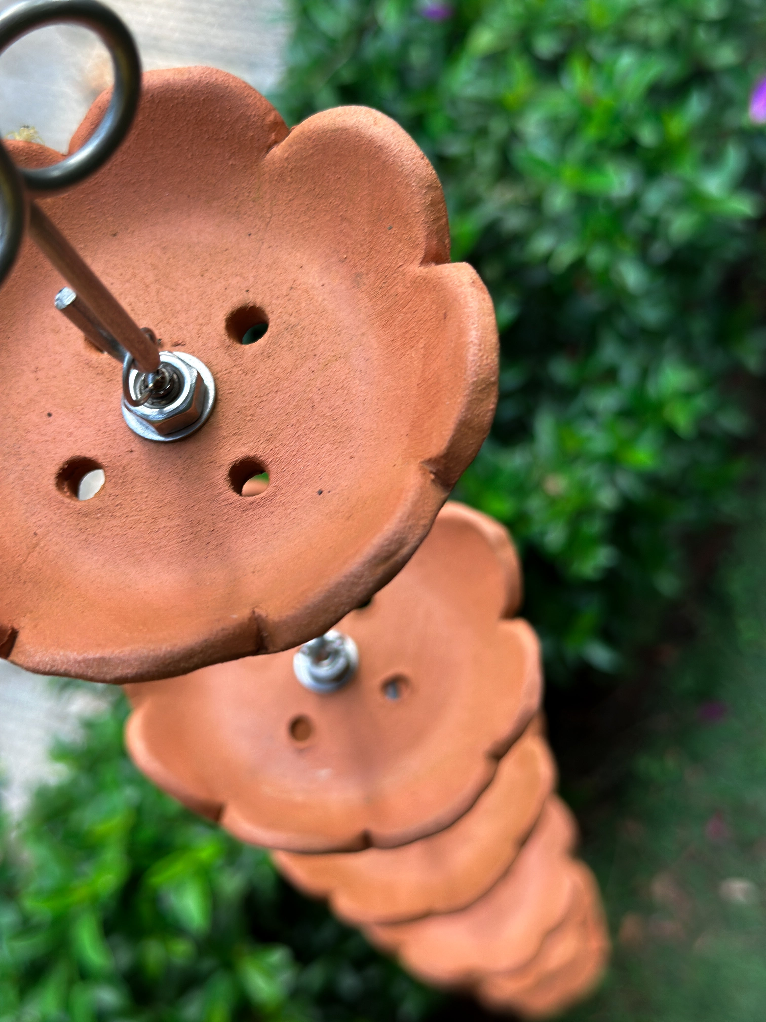 Mazha Thooku /Handmade Terracotta Rainwater Chain