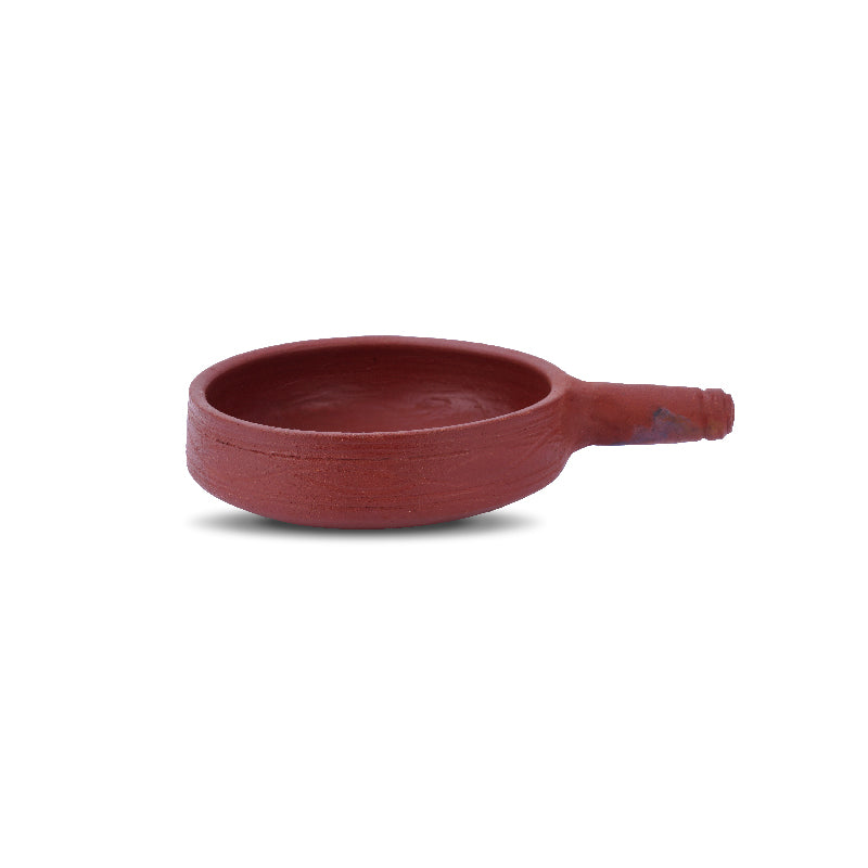 Terracotta Frying Pan with Handle | Clay Frying Pan