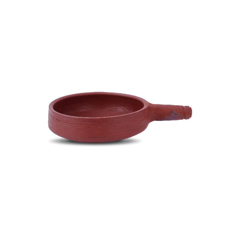 Terracotta Frying Pan with Handle | Clay Frying Pan