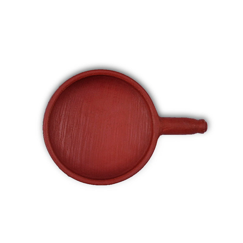 Terracotta Frying Pan with Handle | Clay Frying Pan