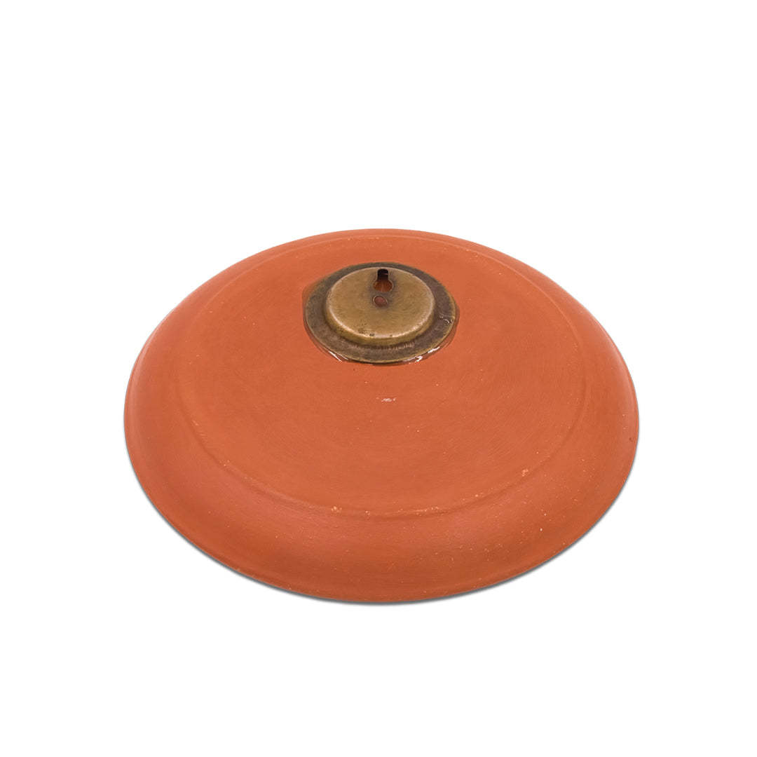 TERRACOTTA PLATE WITH METAL HOOK