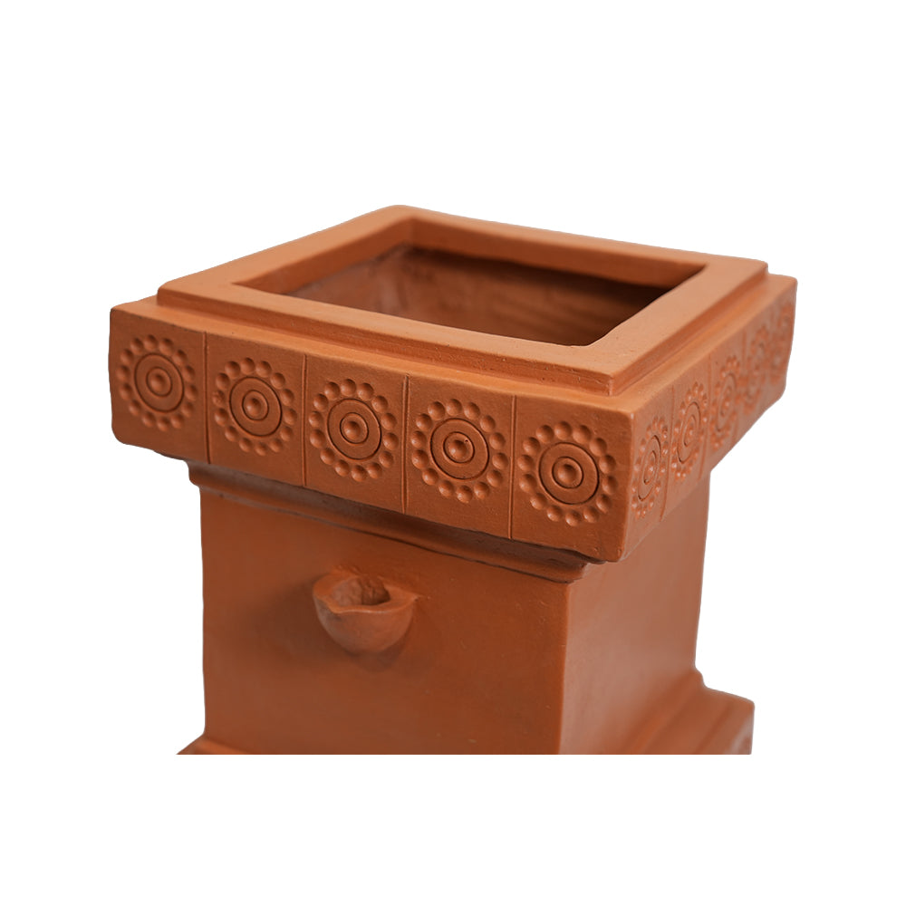EXTRA LARGE Thulasi Vrindavan |Tulasi pot|Tulsi Vrindavan Hand Made With Terracotta